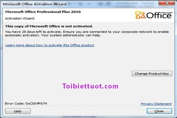 Fix lỗi this copy of microsoft office is not actived bằng 2 cách